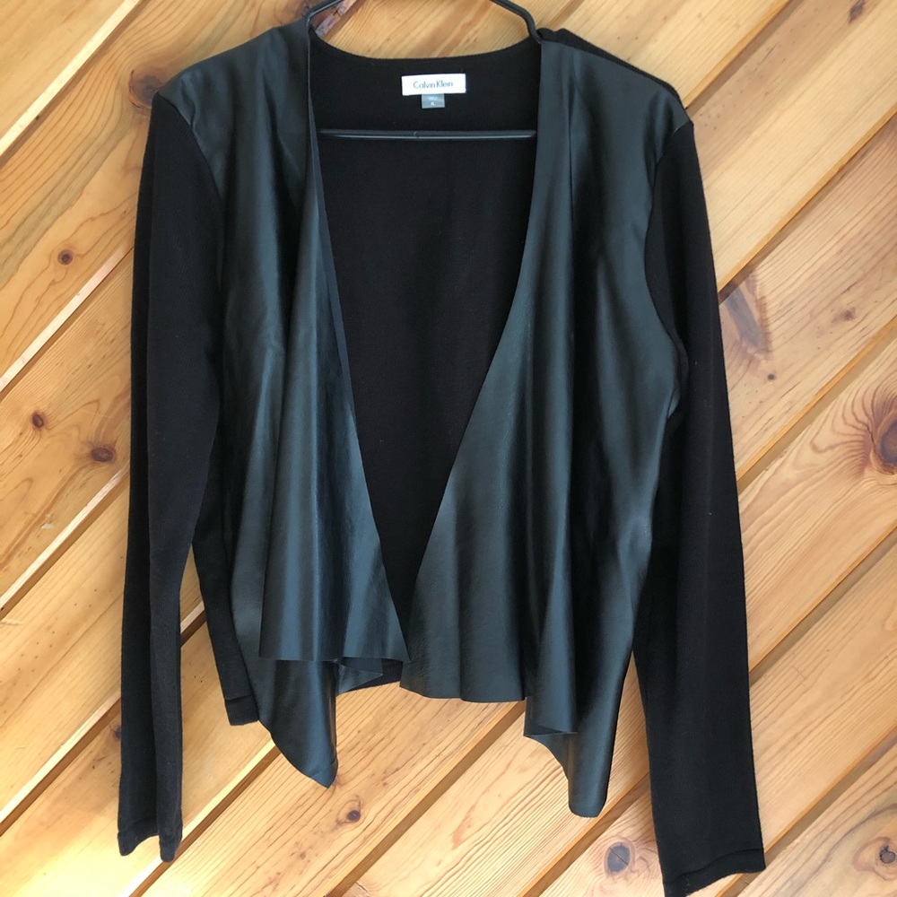 Calvin Klein Leather Trim Jacket